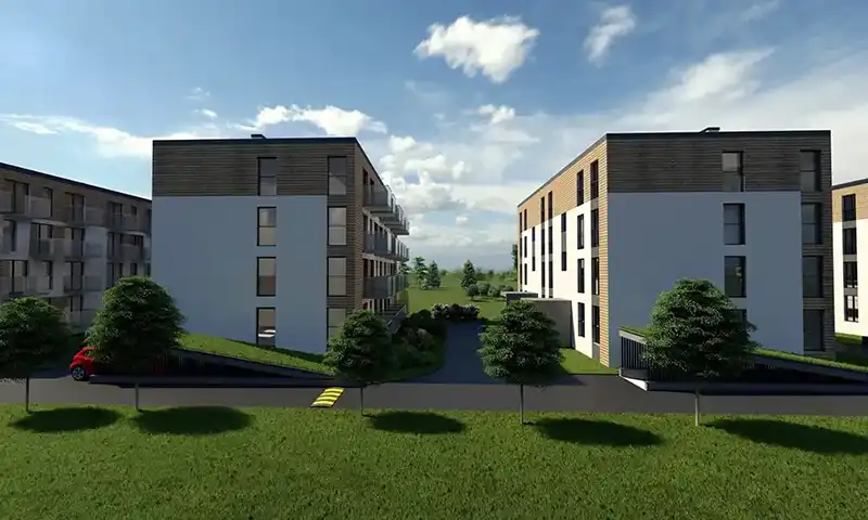 Wizualizacja osiedla MszczoNove - teren zielony