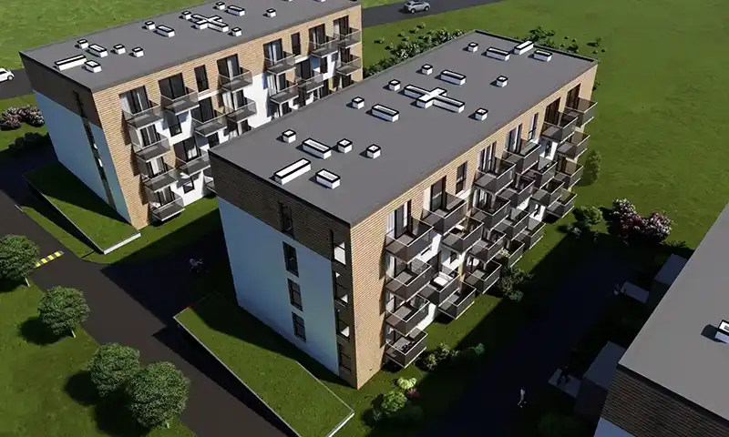 Wizualizacja osiedla MszczoNove - parking podziemny